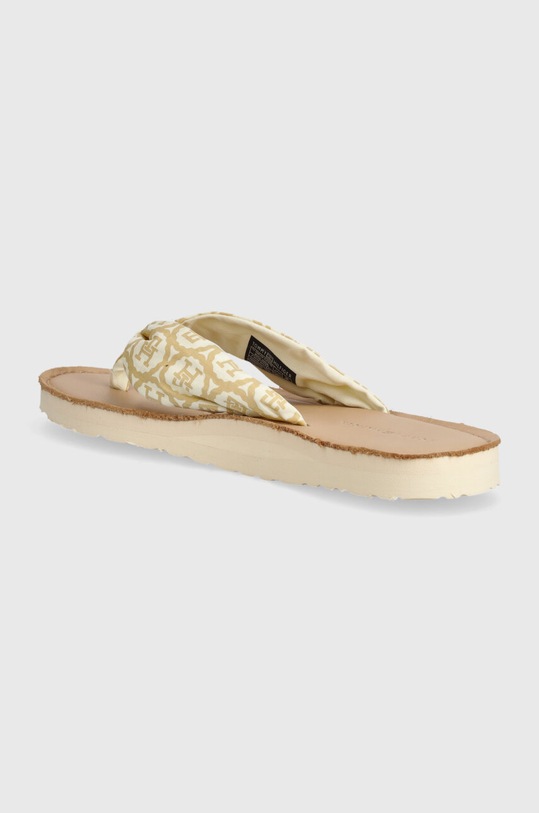 Obuwie Tommy Hilfiger japonki TH EMBLEM ELEVATED BEACH SANDAL FW0FW07847 beżowy