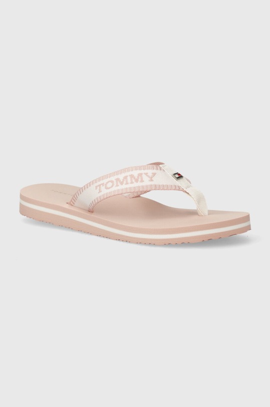 Σαγιονάρες Tommy Hilfiger HILFIGER WEBBING POOL SLIDE φλατ ροζ FW0FW07859