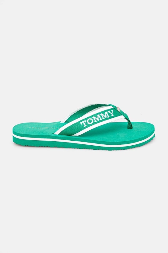 Žabky Tommy Hilfiger HILFIGER WEBBING POOL SLIDE FW0FW07859 zelená SS24