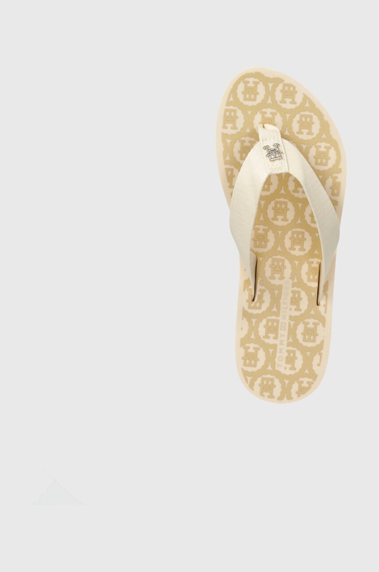 Žabky Tommy Hilfiger TH EMBLEM BEACH SANDAL béžová FW0FW07900