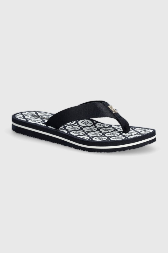 Tommy Hilfiger japonki TH EMBLEM BEACH SANDAL tekstylny granatowy FW0FW07900