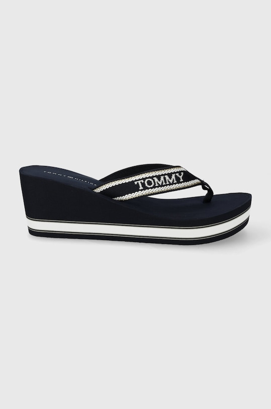 Žabky Tommy Hilfiger HILFIGER WEDGE BEACH SANDAL klín námořnická modř FW0FW07903