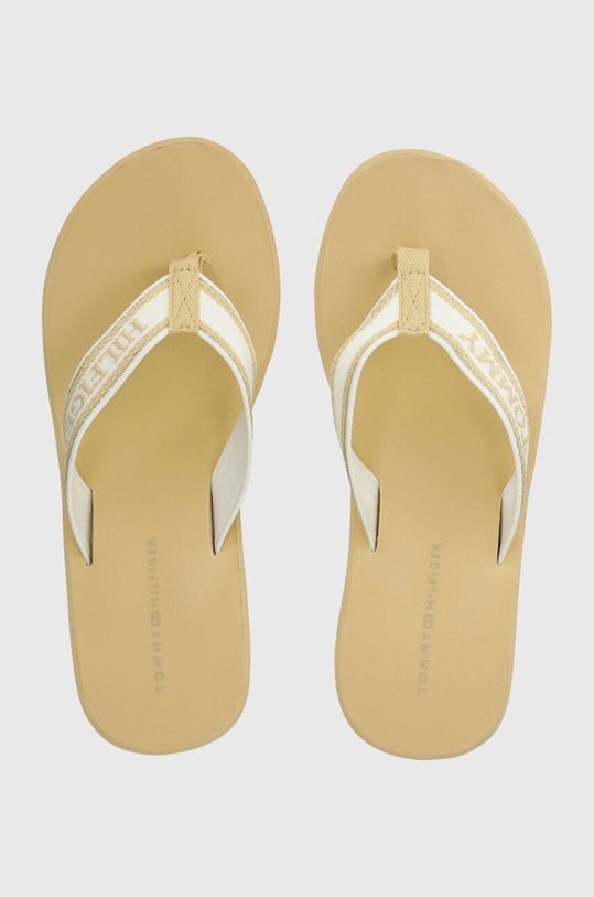 Žabky Tommy Hilfiger HILFIGER WEDGE BEACH SANDAL FW0FW07903 béžová SS24