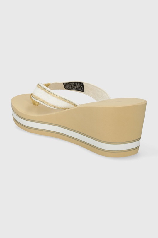 Tommy Hilfiger japonki HILFIGER WEDGE BEACH SANDAL beżowy FW0FW07903