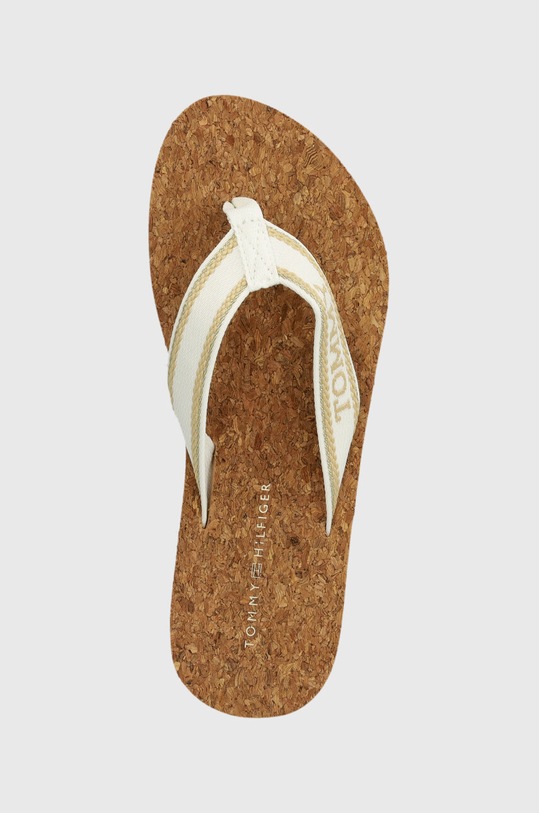 Tommy Hilfiger slapi HILFIGER CORK BEACH SANDAL bej FW0FW07904