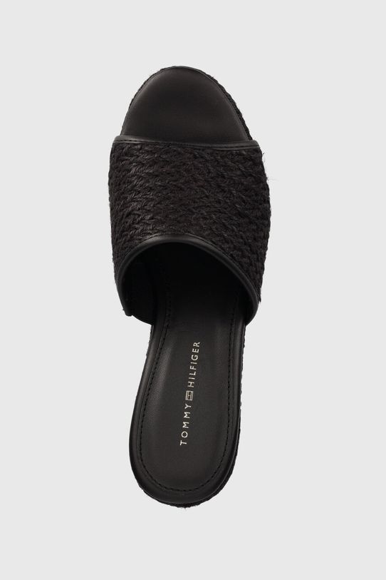 Natikače Tommy Hilfiger TH ROPE WEDGE SANDAL crna FW0FW07927