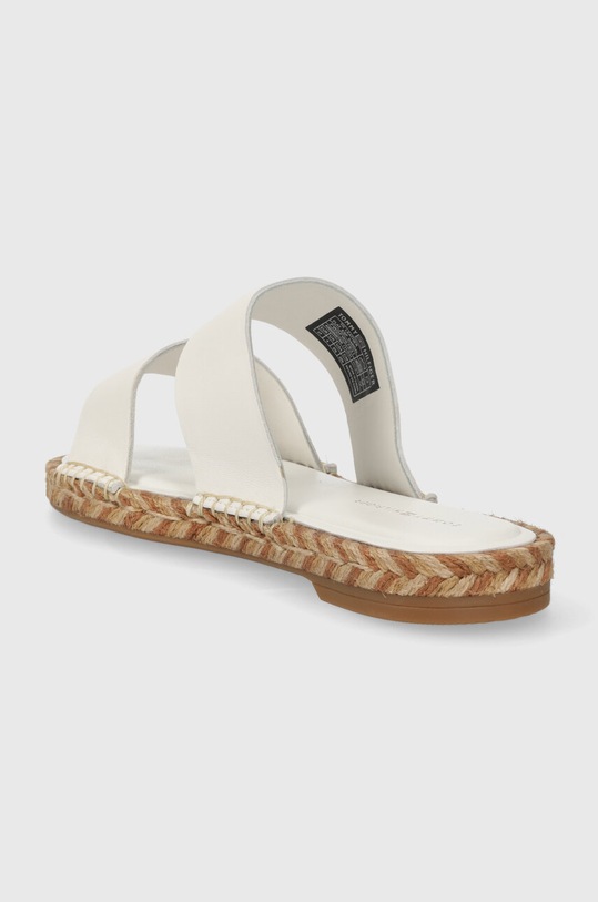 Obuwie Tommy Hilfiger klapki skórzane TH LEATHER FLAT ESP SANDAL FW0FW07931 biały
