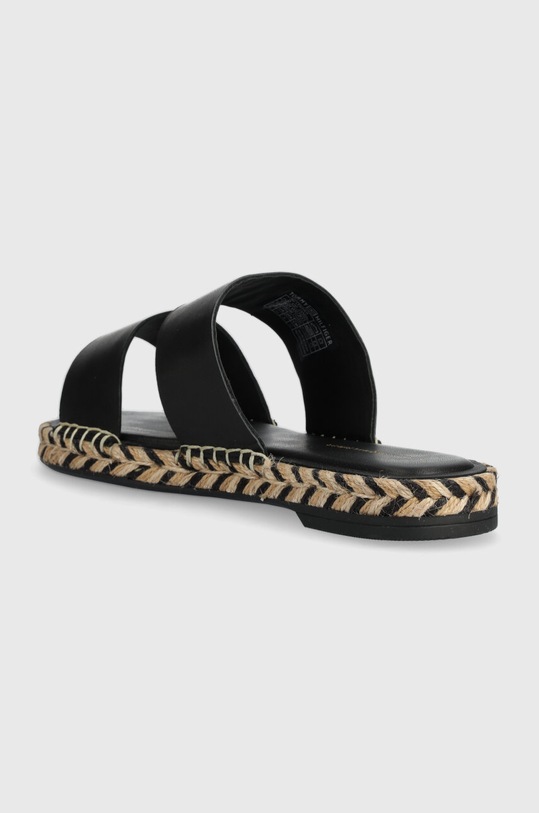 Cipők Tommy Hilfiger bőr papucs TH LEATHER FLAT ESP SANDAL FW0FW07931 fekete