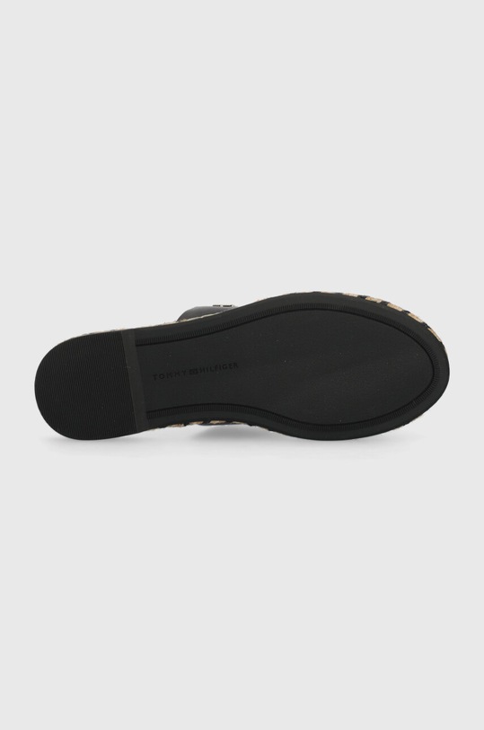 Tommy Hilfiger bőr papucs TH LEATHER FLAT ESP SANDAL FW0FW07931 fekete