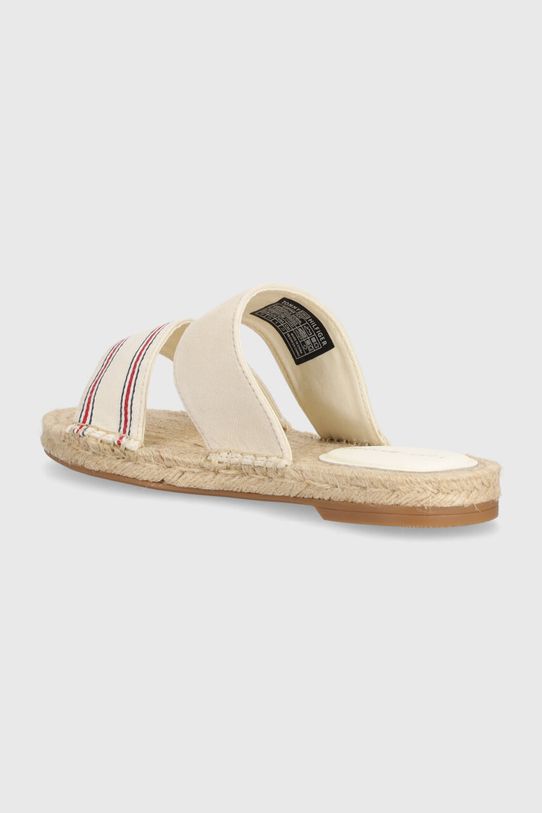 Obuwie Tommy Hilfiger klapki SHIRTING FLAT ESPADRILLE SANDAL FW0FW08055 beżowy