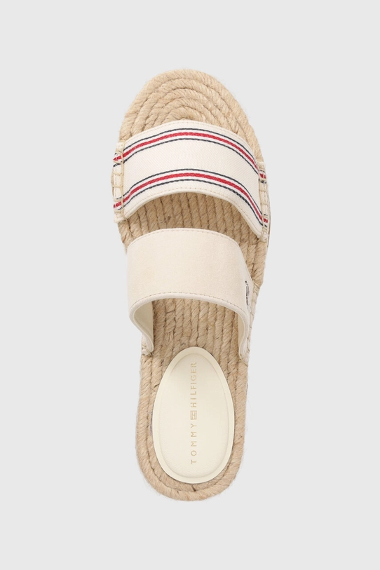 Шльопанці Tommy Hilfiger SHIRTING FLAT ESPADRILLE SANDAL бежевий FW0FW08055