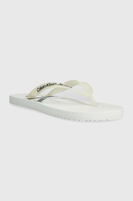 Σαγιονάρες Calvin Klein Jeans BEACH SANDAL MONOLOGO TPU BEACH SANDAL MONOLOGO TPU YW0YW01246 λευκό SS24