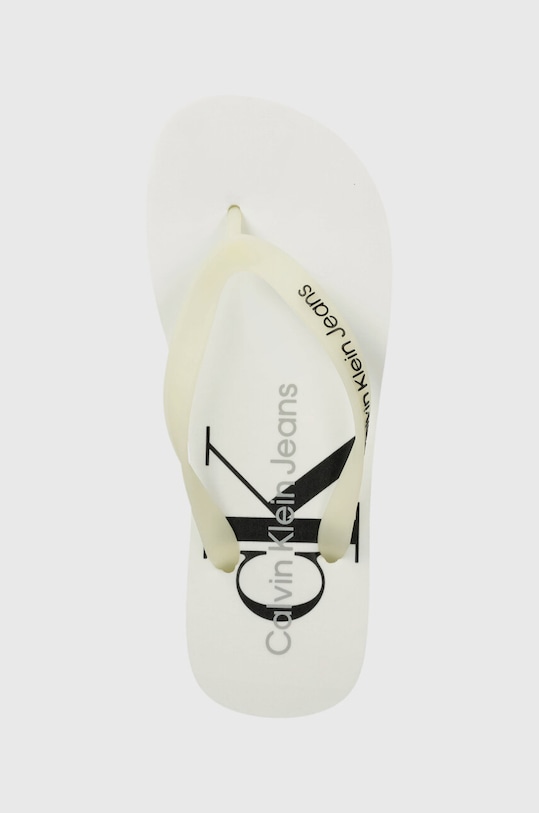 Σαγιονάρες Calvin Klein Jeans BEACH SANDAL MONOLOGO TPU BEACH SANDAL MONOLOGO TPU λευκό YW0YW01246