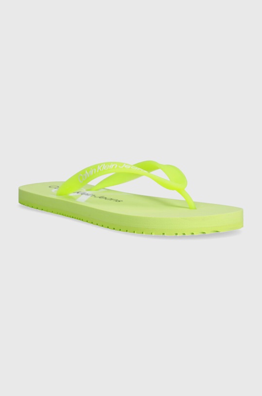 Джапанки Calvin Klein Jeans BEACH SANDAL MONOLOGO TPU YW0YW01246 зелен SS24