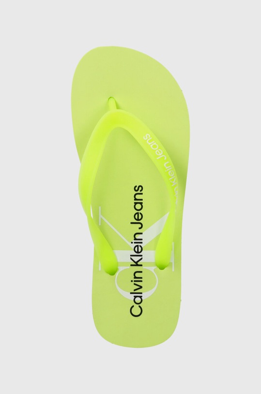 Джапанки Calvin Klein Jeans BEACH SANDAL MONOLOGO TPU зелен YW0YW01246