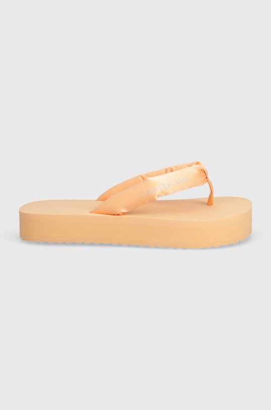 Calvin Klein Jeans slapi BEACH SANDAL FLATFORM PADDED NY YW0YW01400 portocaliu SS24