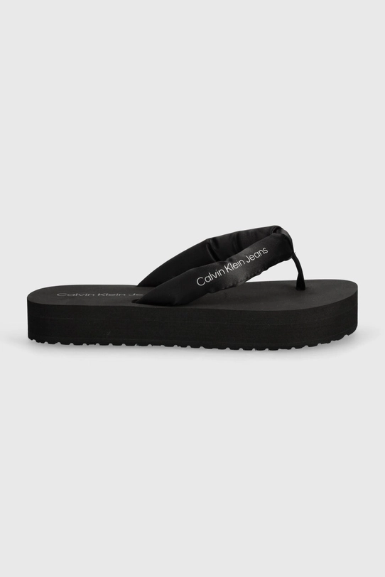 Žabky Calvin Klein Jeans BEACH SANDAL FLATFORM PADDED NY YW0YW01400 černá SS24