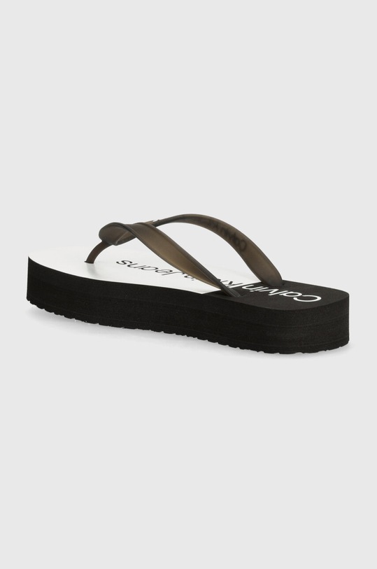Obuwie Calvin Klein Jeans japonki BEACH SANDAL FLATFORM MONOLOGO YW0YW01617 czarny