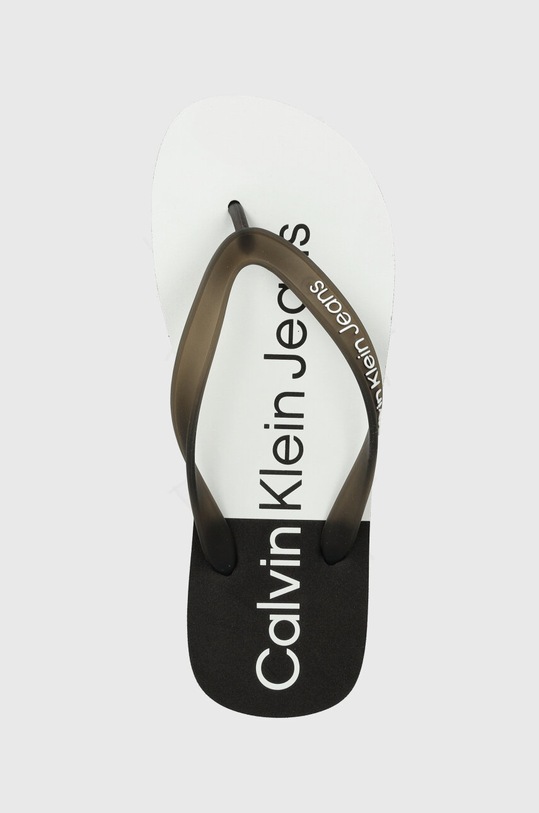 Calvin Klein Jeans japonki BEACH SANDAL FLATFORM MONOLOGO czarny YW0YW01617