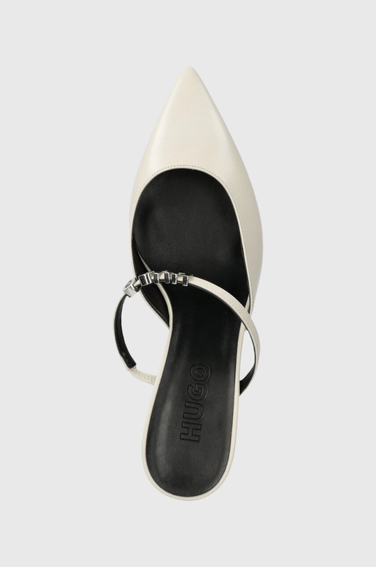 Kožené pantofle HUGO Katniss šedá 50517434.102