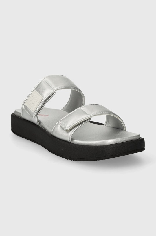 HUGO klapki Emma 50517329.040 srebrny SS24