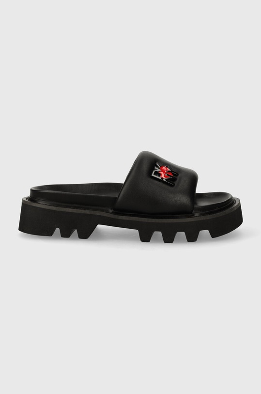 Dkny klapki skórzane Persia K2452166.BLK czarny SS24