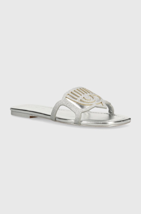 Šľapky Chiara Ferragni Penelope Flat CF3361.004 strieborná SS24