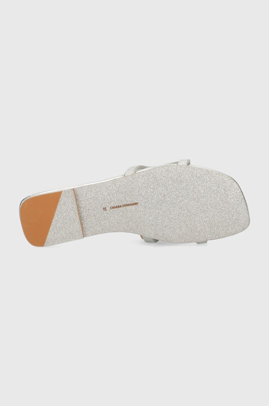 Šľapky Chiara Ferragni Penelope Flat CF3361.004 strieborná