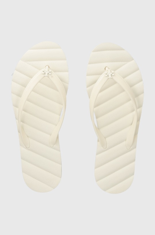 Tory Burch japonki Kira Flip Flop syntetyczny beżowy 144262.101