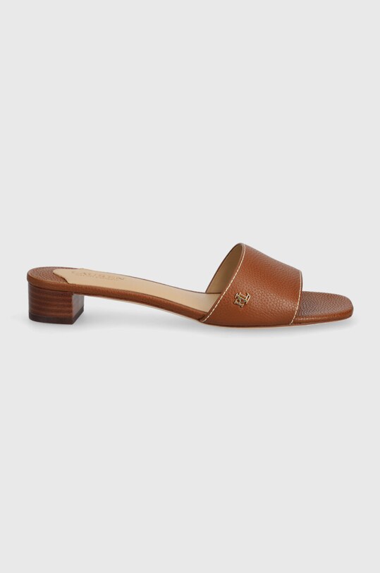Шкіряні шльопанці Lauren Ralph Lauren Fay 802925259003.270 коричневий SS24