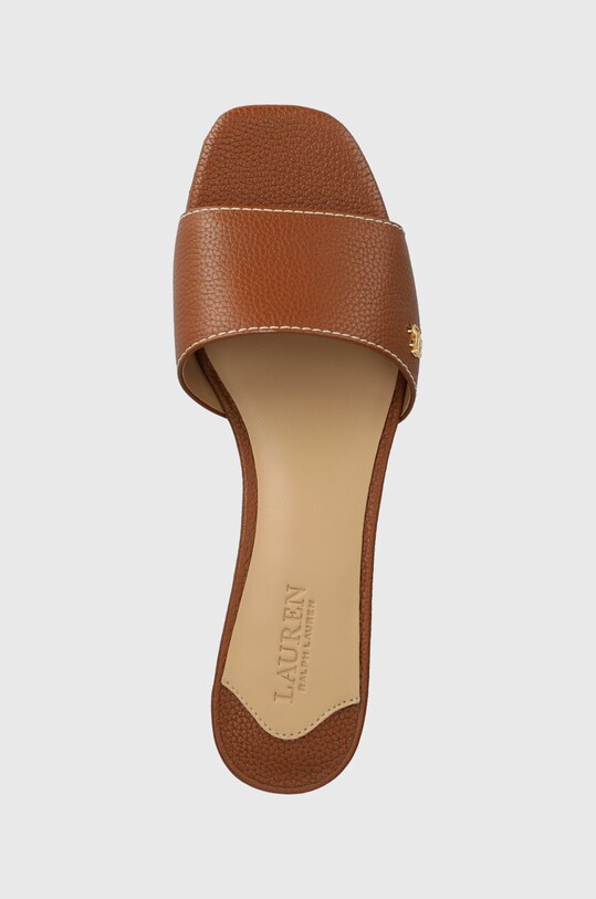Шкіряні шльопанці Lauren Ralph Lauren Fay коричневий 802925259003.270
