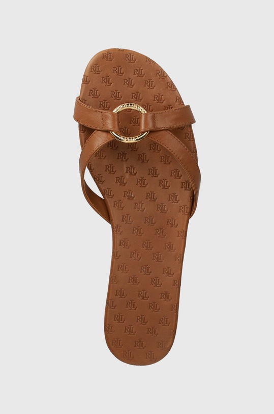 Кожаные шлепанцы Lauren Ralph Lauren Emmy коричневый 802927945002.270