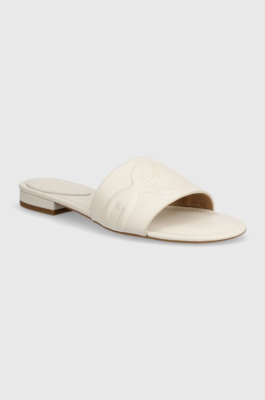 Lauren Ralph Lauren bőr papucs Alegra nappa bőr fehér 802935537001.100