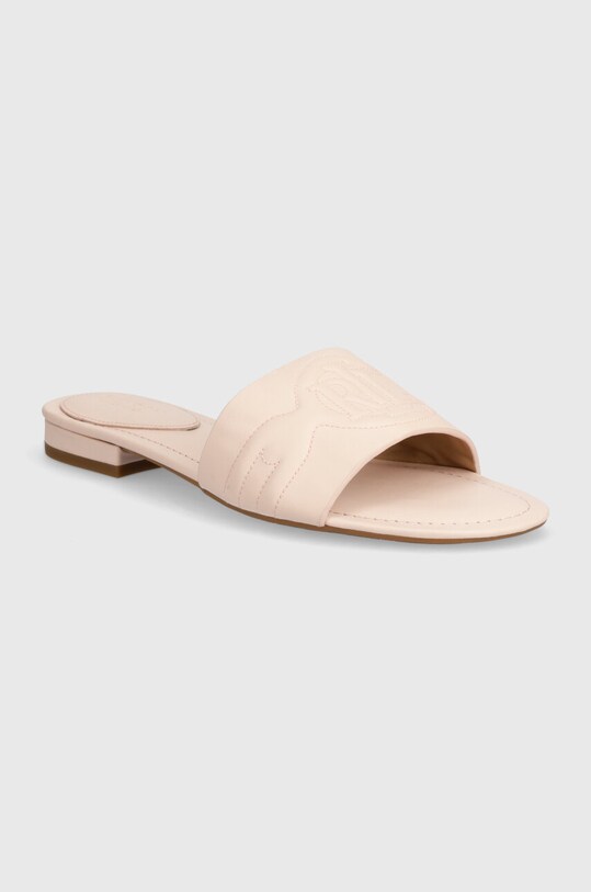 Lauren Ralph Lauren slapi de piele Alegra piele roz 802935537002.650