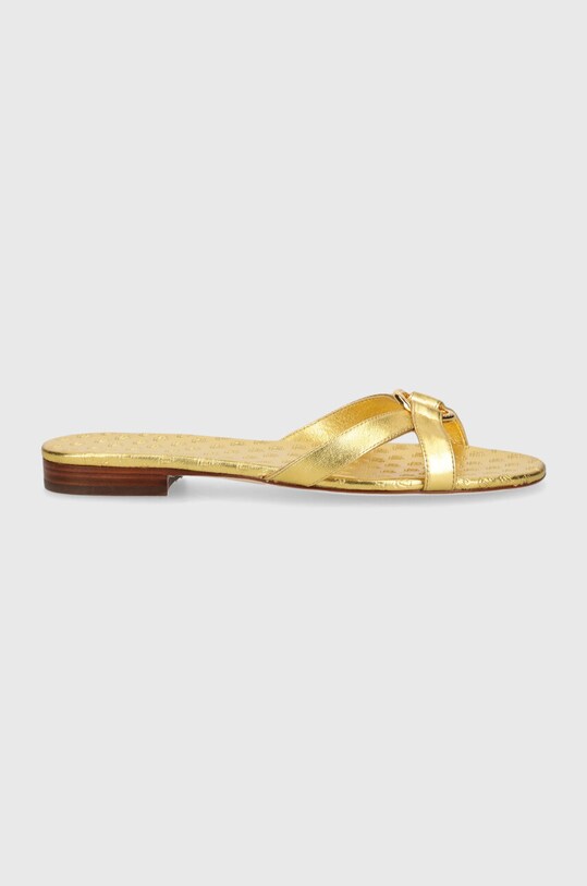 Kožené šľapky Lauren Ralph Lauren Emmy 802935538002.710 zlatá SS24
