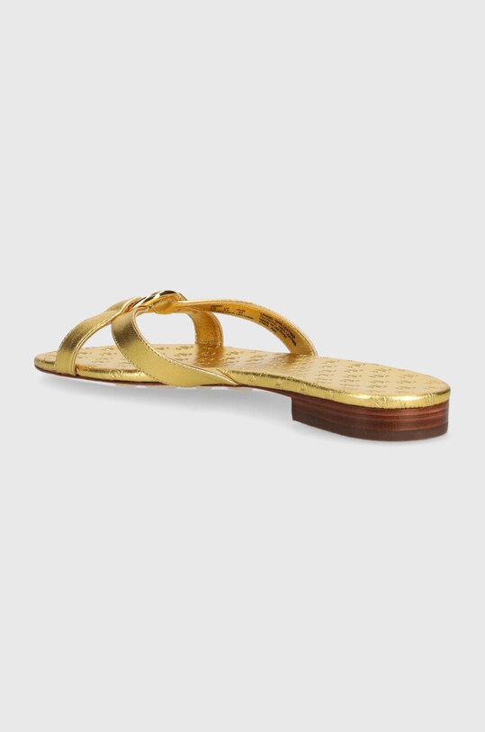 Obuv Kožené šľapky Lauren Ralph Lauren Emmy 802935538002.710 zlatá