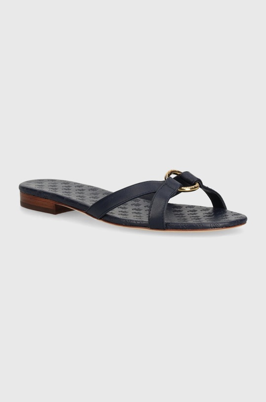 Kožené šľapky Lauren Ralph Lauren Emmy textilný tmavomodrá 802935539001.410