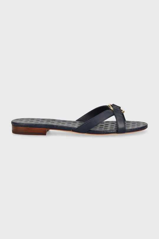 Kožené šľapky Lauren Ralph Lauren Emmy 802935539001.410 tmavomodrá SS24