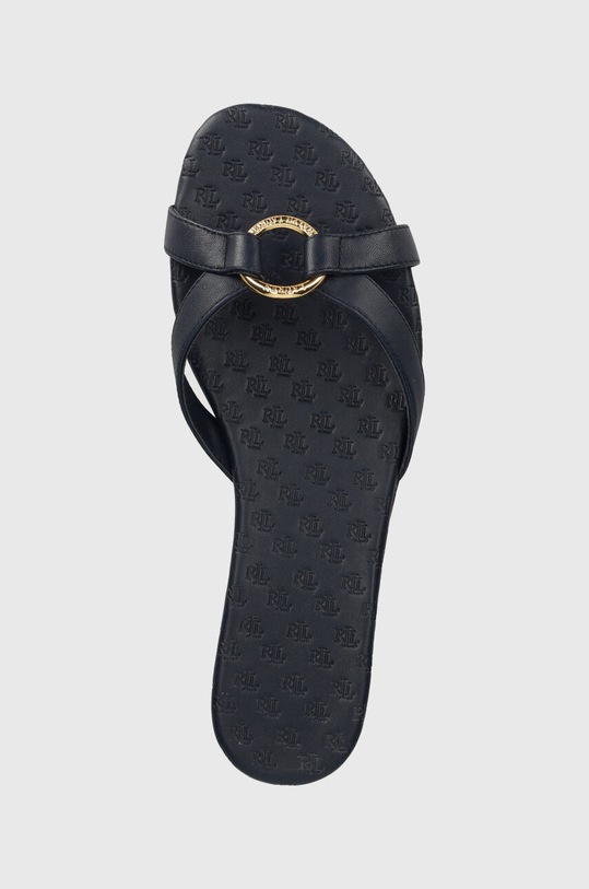 Kožené šľapky Lauren Ralph Lauren Emmy tmavomodrá 802935539001.410