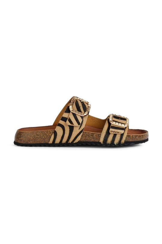 Geox ciabatte slide D NEW BRIONIA B pelle fiore beige D45VYC.000QS.C5V9B