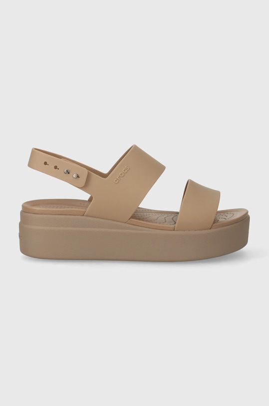 Crocs papuci Brooklyn Low Wedge 206453.2EL bej SS24