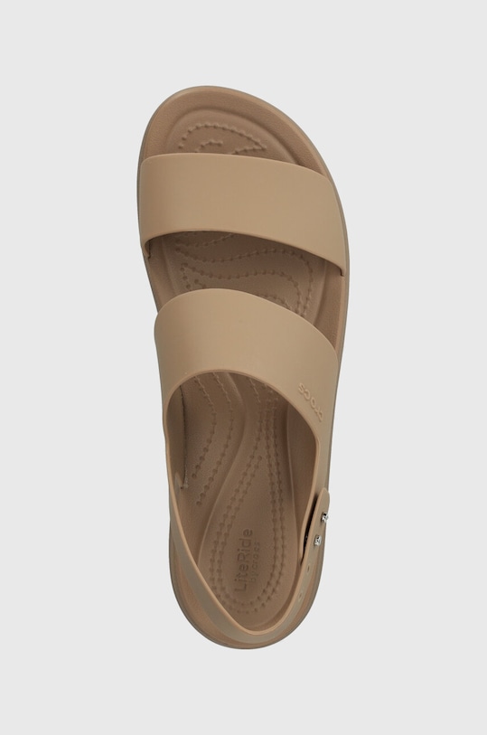 Crocs papuci Brooklyn Low Wedge bej 206453.2EL