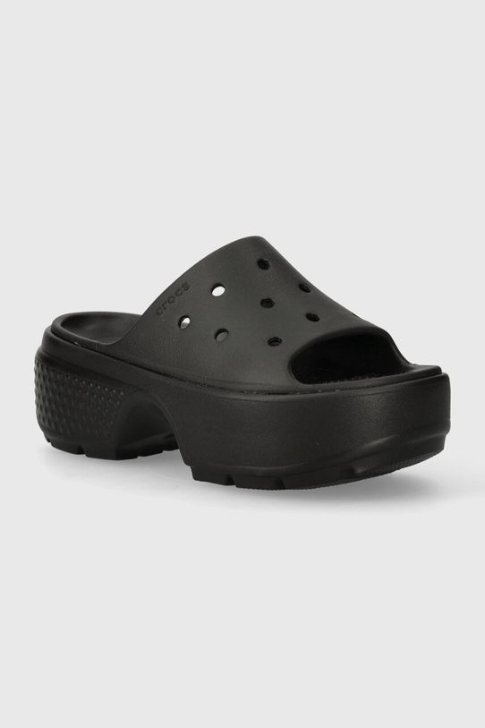Παντόφλες Crocs Stomp Slide 5-8 cm μαύρο 209346.001