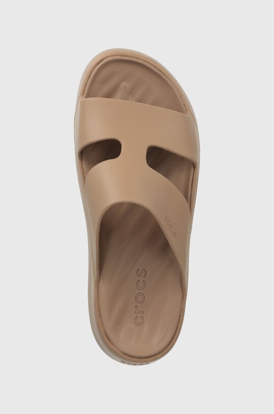 Crocs klapki Gataway Platform H - Strap brązowy 209409.2Q9