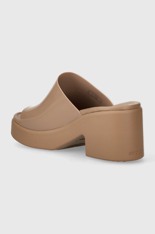 Παπούτσια Παντόφλες Crocs Brooklyn High Shine Heel Slide 209709.2Q9 καφέ
