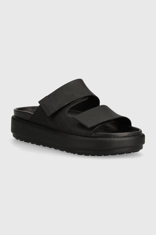 Šľapky Crocs Brooklyn Luxe Sandal platforma čierna 209586.060