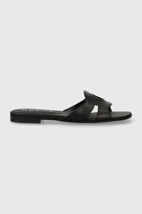 Δερμάτινες παντόφλες Guess CIELLA FLGCIA.LEA19.BLACK μαύρο SS24
