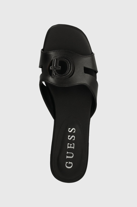 Δερμάτινες παντόφλες Guess CIELLA μαύρο FLGCIA.LEA19.BLACK
