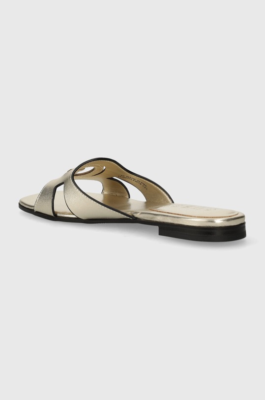 Obuv Kožené šľapky Guess CIELLA FLGCIA.LEM19.PLATI zlatá