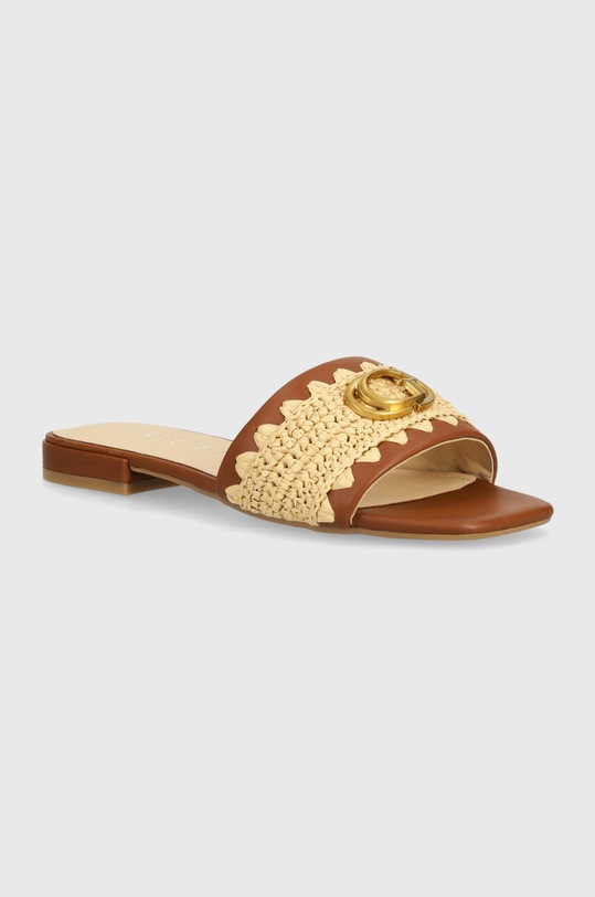 Guess papucs TAMARRA textil barna FLGTAR.ELE19.NATU